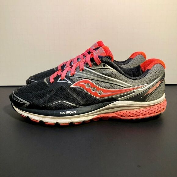 Womens SAUCONY Ride 9 Gray Running Shoes / Size 7.5 - Picture 4 of 10